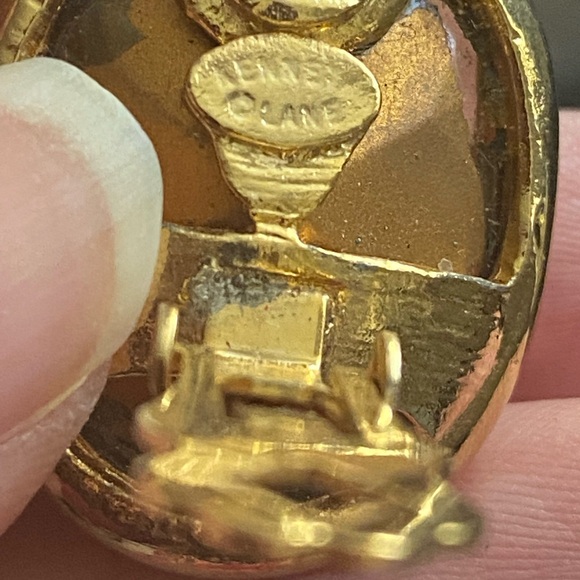 Kenneth Jay Lane Gold Yellow Crystal Earrings - Picture 6 of 6